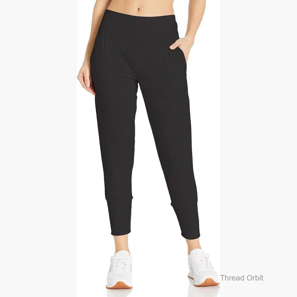 Slim Tapered Joggers, Polyester Rayon Spandex, Side Pockets, Active Wear